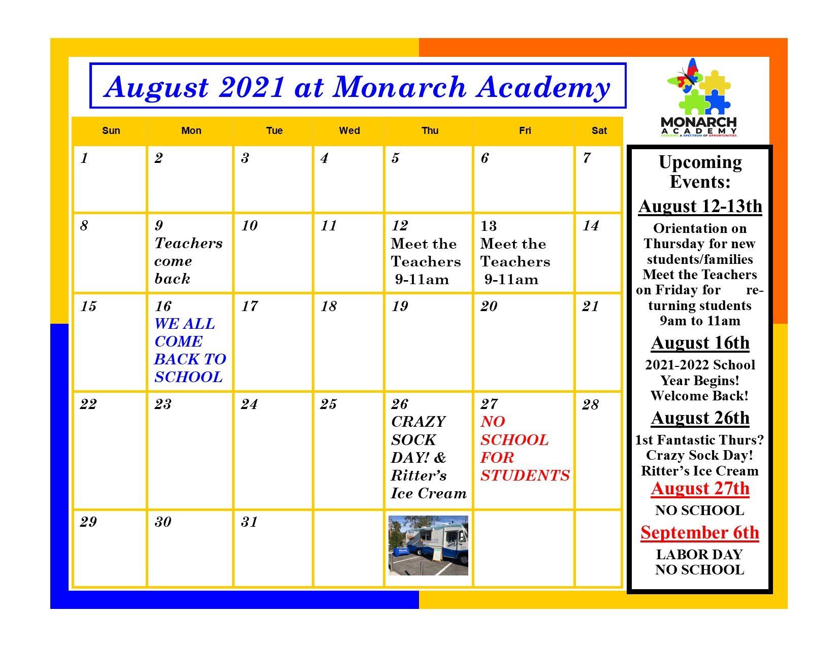 Events & Calendar Daytona Beach, FL Monarch Academy