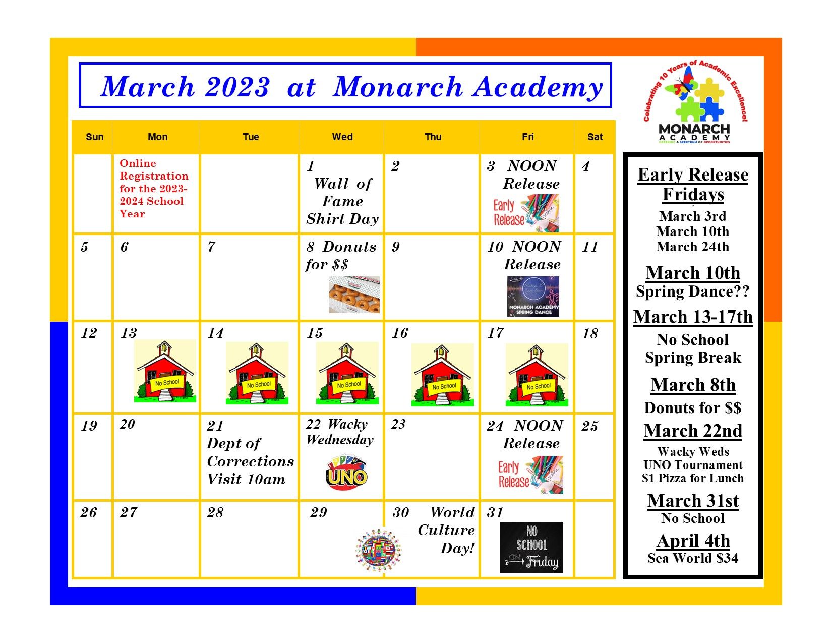 Events & Calendar | Daytona Beach, FL | Monarch Academy