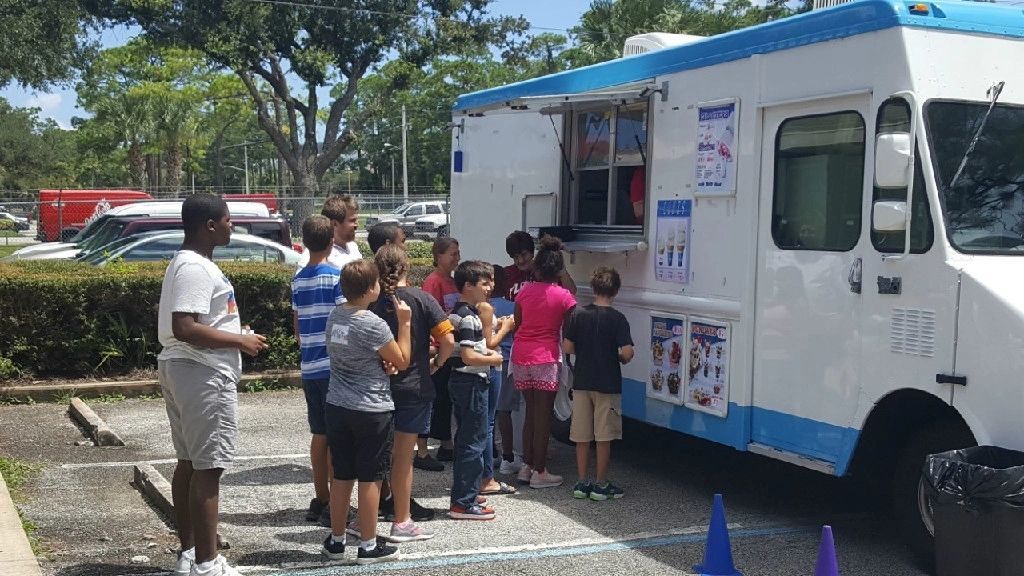 Ice cream van and children — Daytona Beach, FL — Monarch Academy