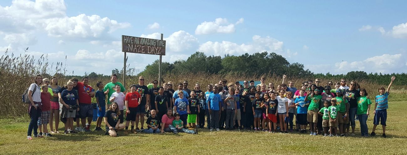 Group of students in maze dayz — Daytona Beach, FL — Monarch Academy