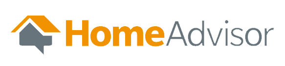 The home advisor logo is orange and gray with an arrow pointing up.