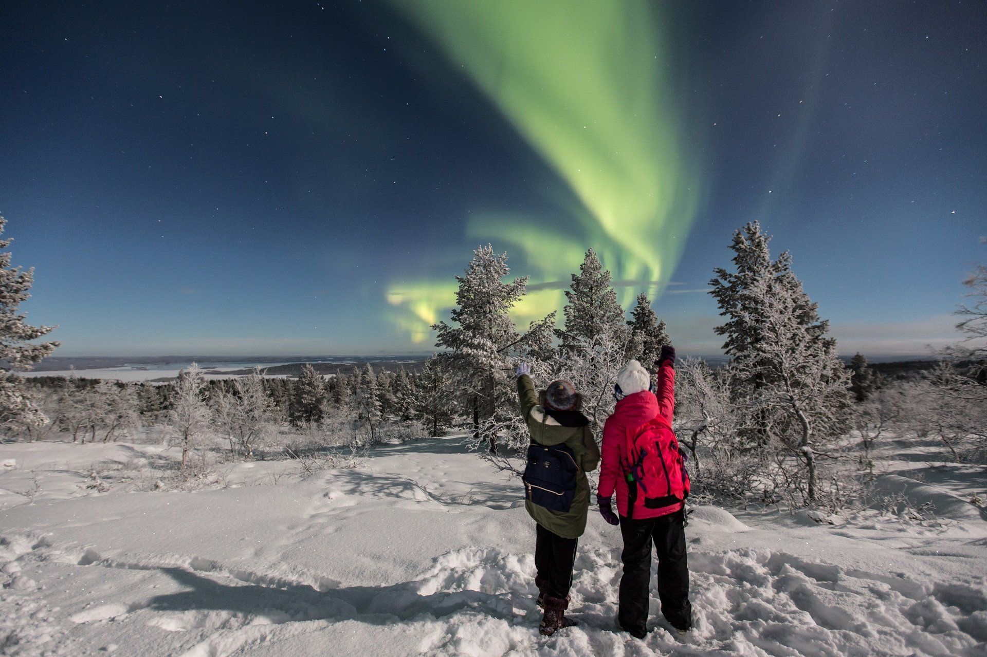 Genieten in Lapland van het uitzicht en het Noorderlicht