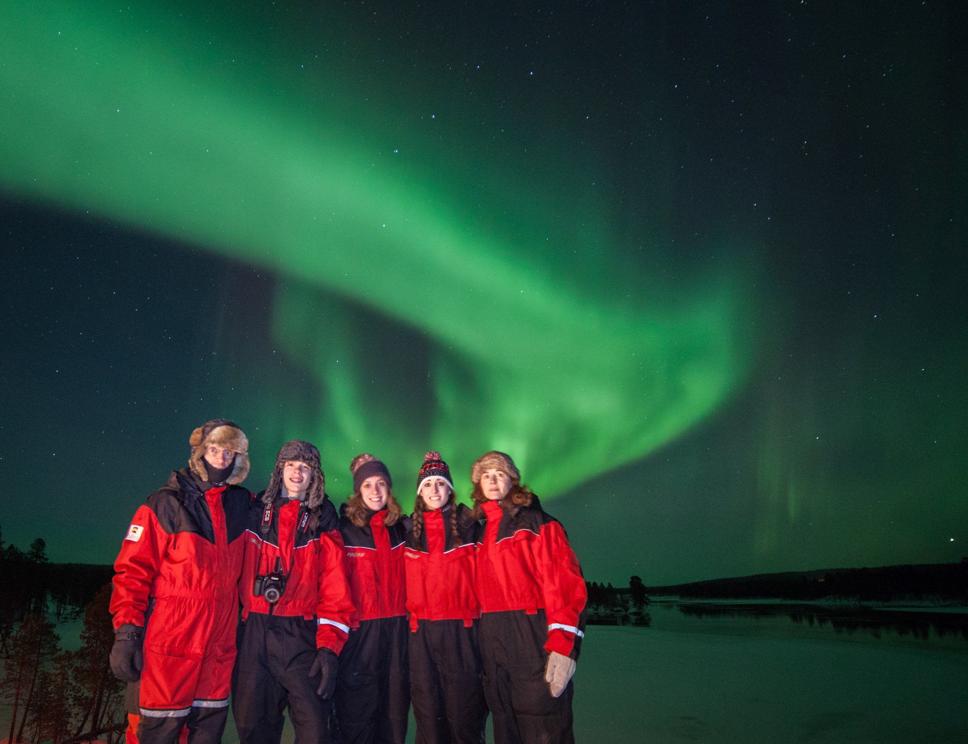 Met de familie genieten van het Noorderlicht in Lapland