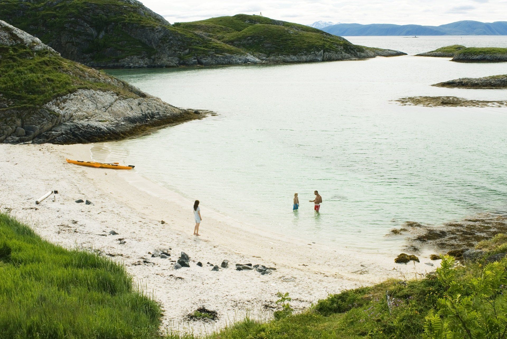 strand in Noord-Noorwegen