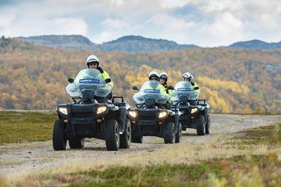 tijdens een quadsafari in Noord-Noorwegen