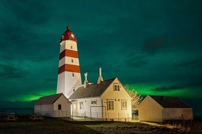 Alnes vuurtoren in Noorwegen