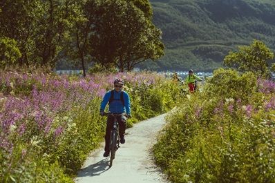 Fietser in Noorwegen