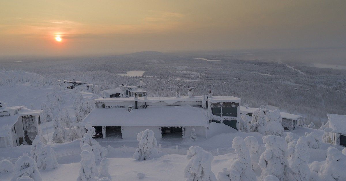 Snow palace uitzicht