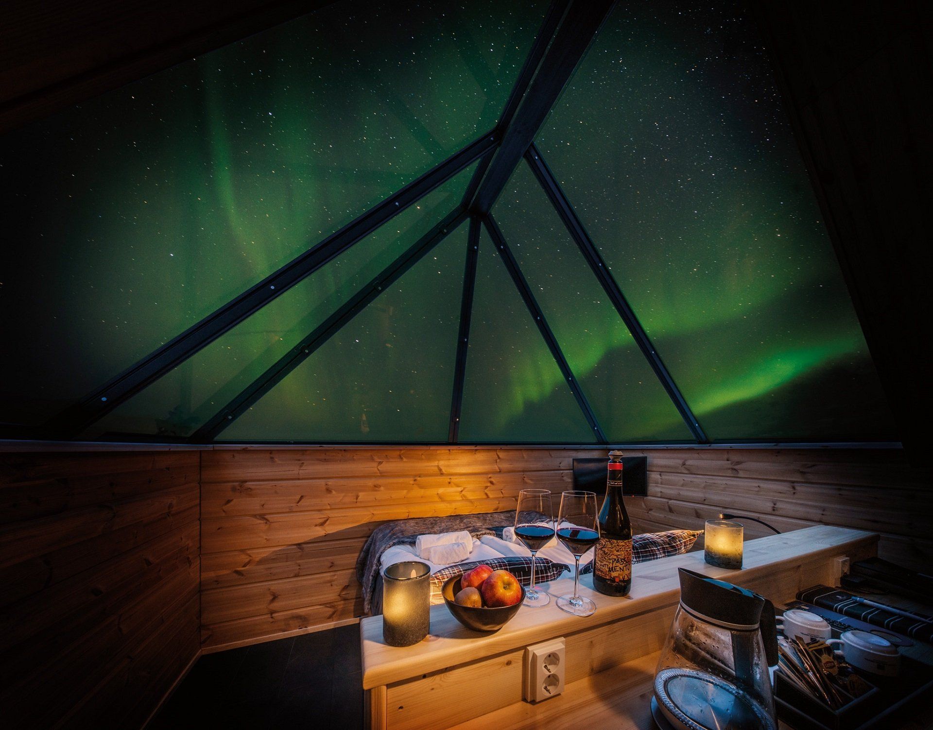 Glazen iglo van Star Arctic Hotel in Lapland