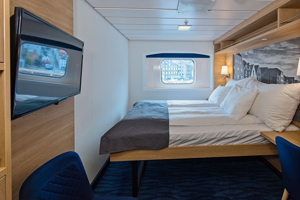 Bed van Cabin J2D op de MS Kong Harald