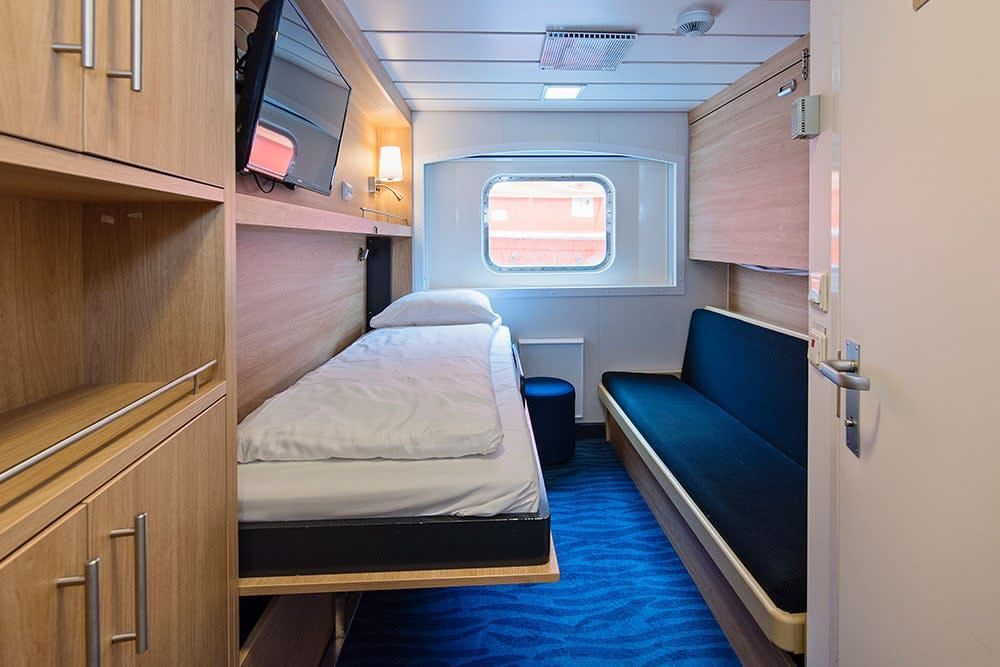 Bed Cabin J3 op de MS Kong Harald