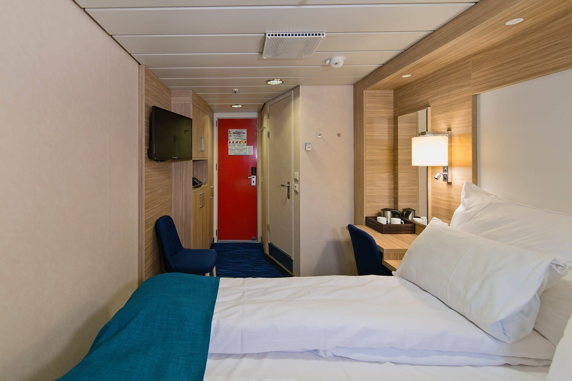 Bed van Cabin U2D op de MS Nordlys