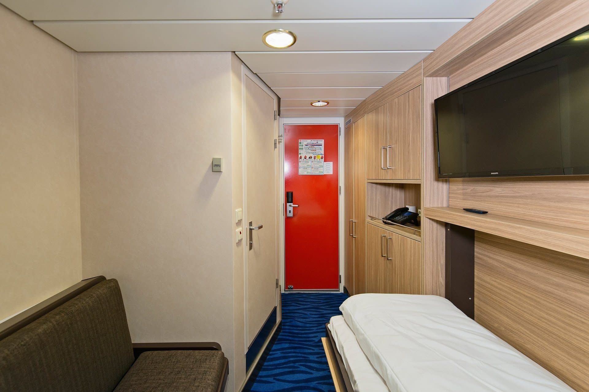 kamer van Cabin J2 op de MS Nordlys