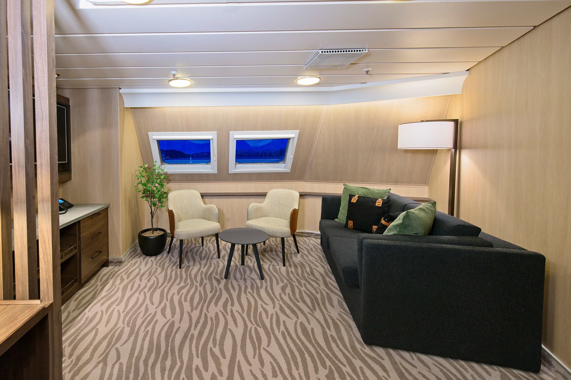 kamer van Cabin M4 op de MS Nordlys