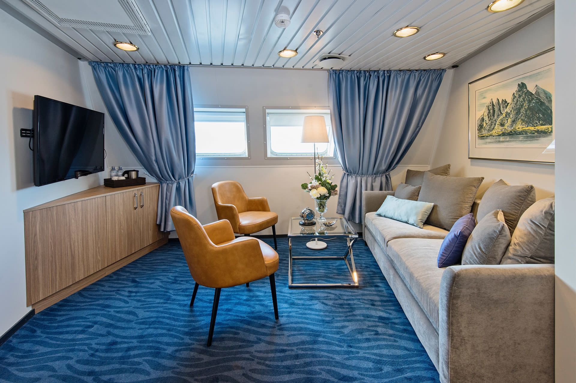 kamer van Cabin M4 op de MS Nordnorge