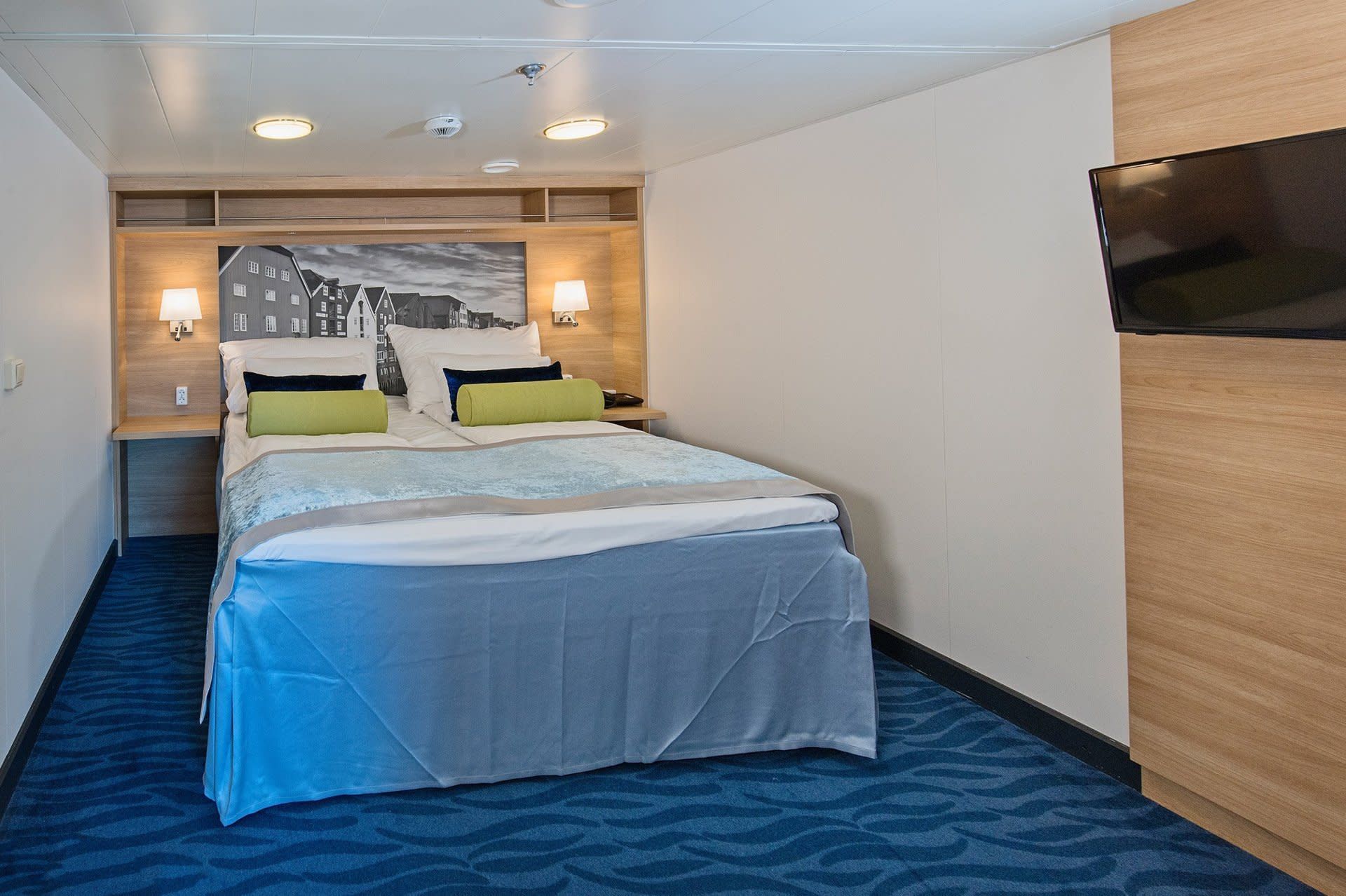 bed van Cabin M4 op de MS Polarlys