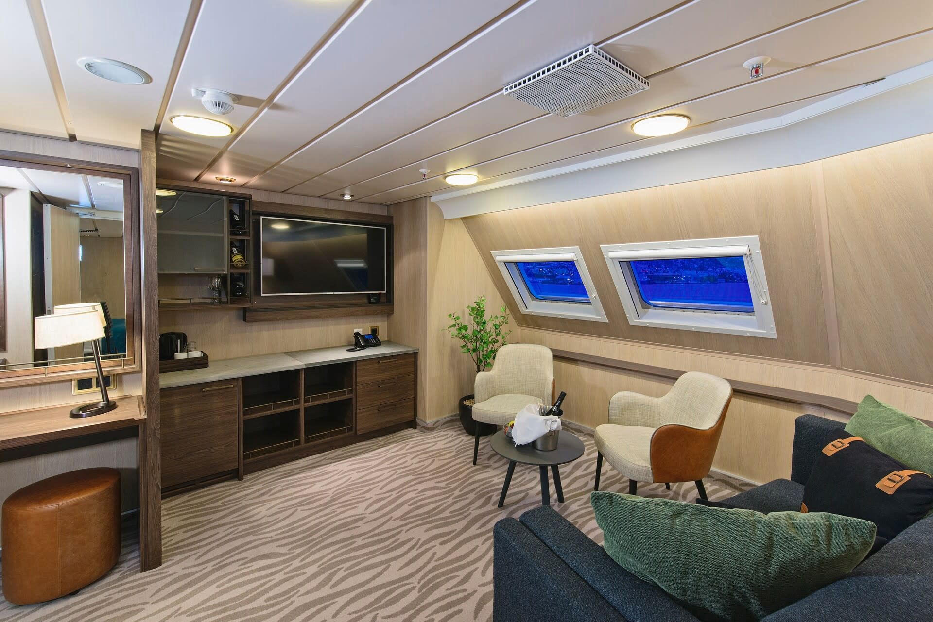 de kamer van cabin M4 op de MS Richard With