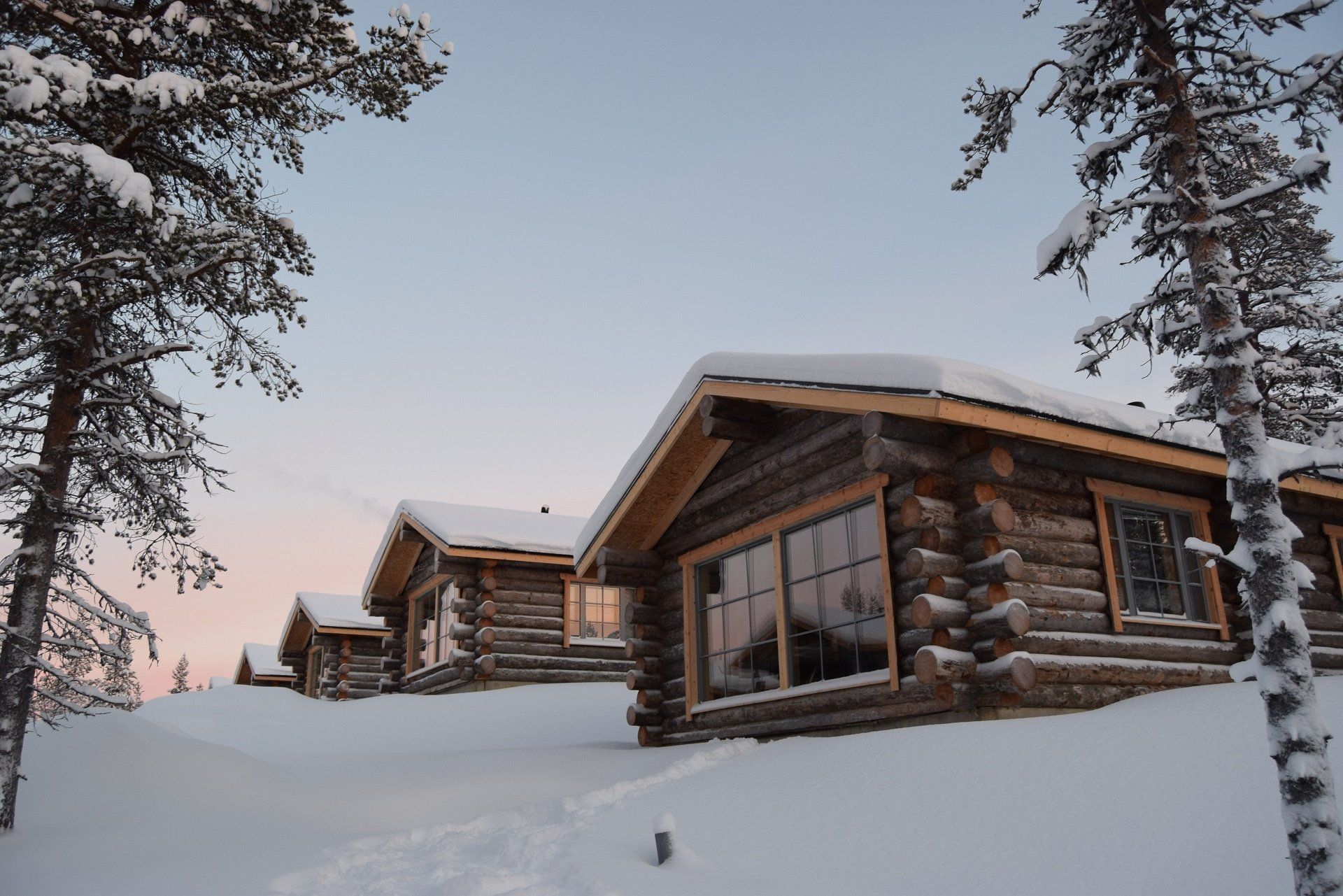 Panorama Log Cabin met privé sauna van Wilderness Hotel Muotka
