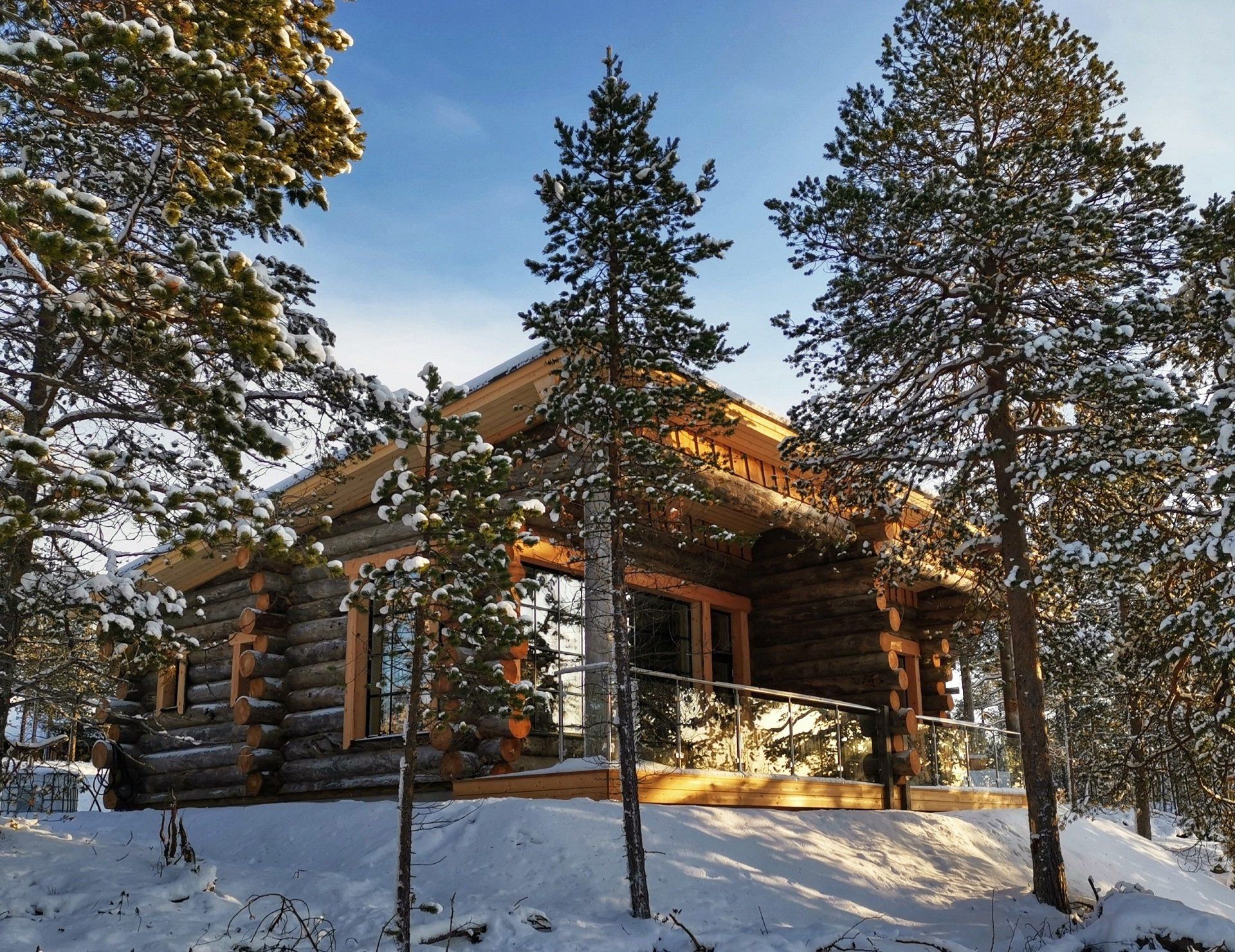 Wilderness Hotel Nangu, Panorama Log Cabin met privé sauna en jacuzzi