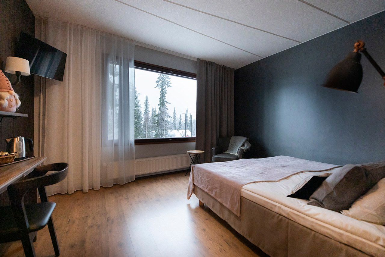 Standaard kamer in Santa's hotel Aurora in Luosto Lapland