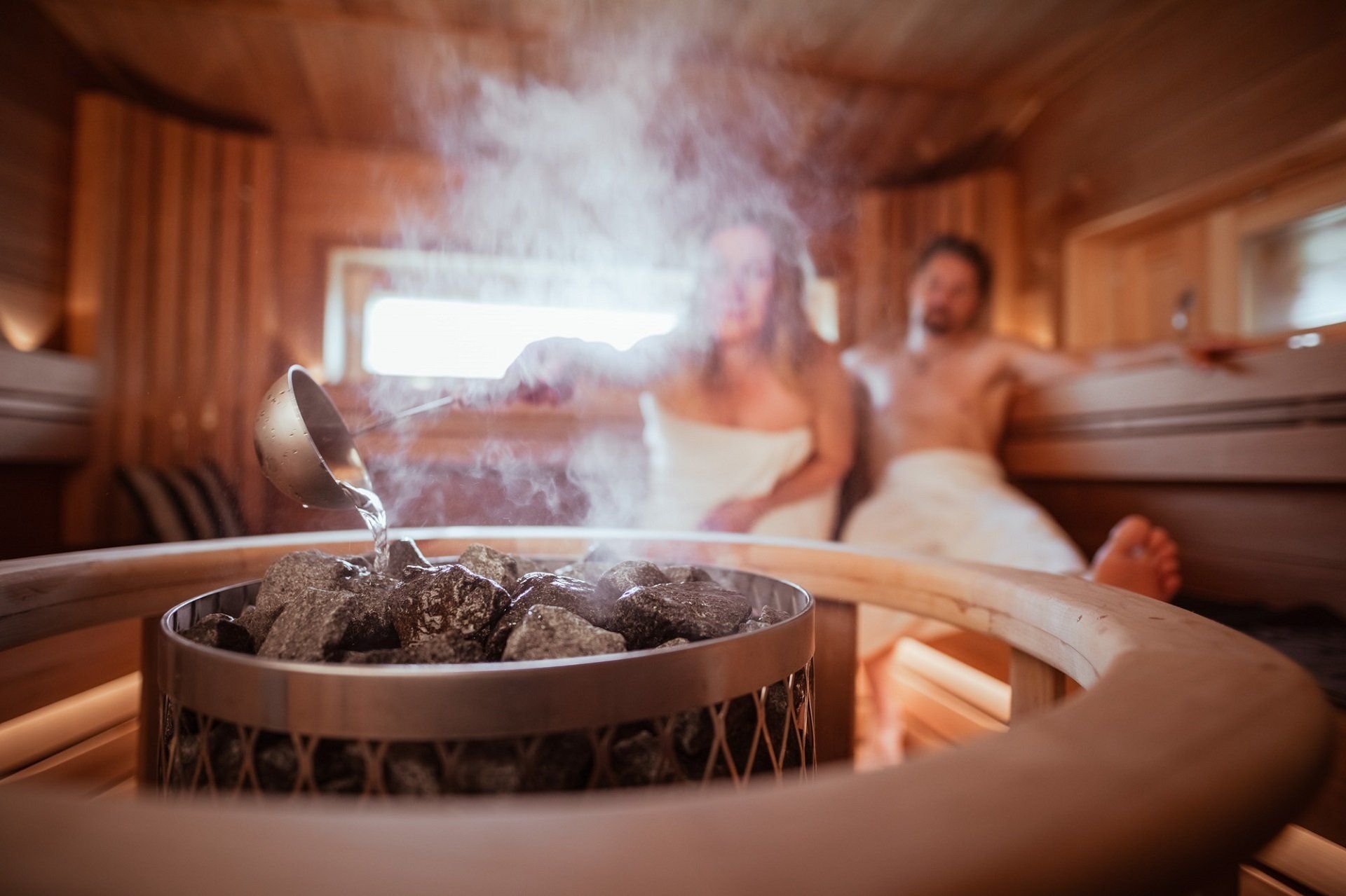 Ontspannen in de sauna in Lapland