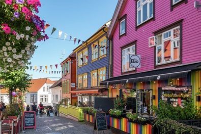 Kabelbaan in de omgeving van Álesund Noorwegen