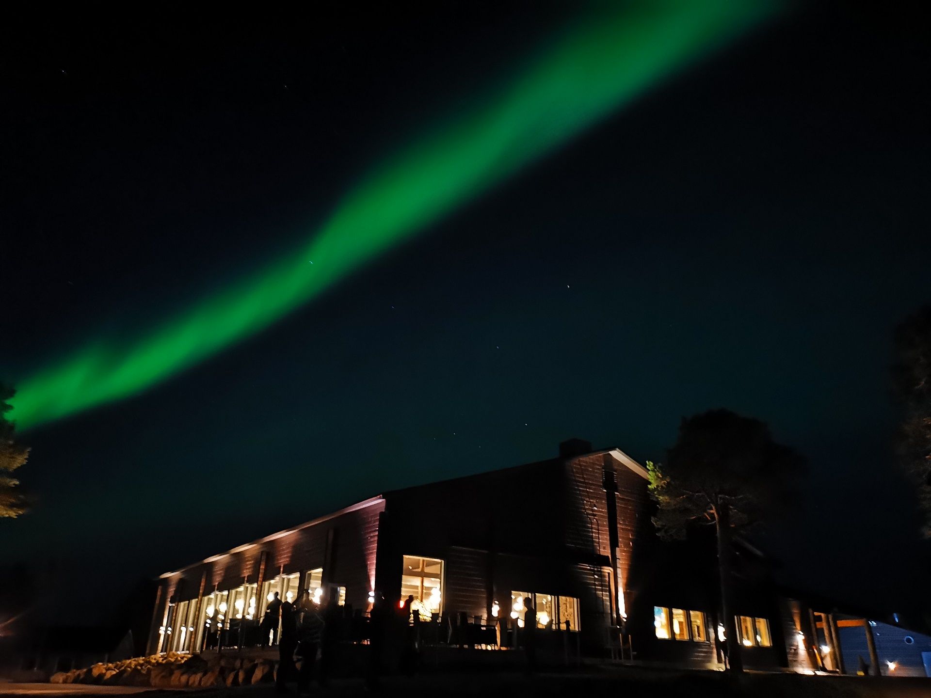 Noorderlicht bij het Wilderness hotel Inari Lapland