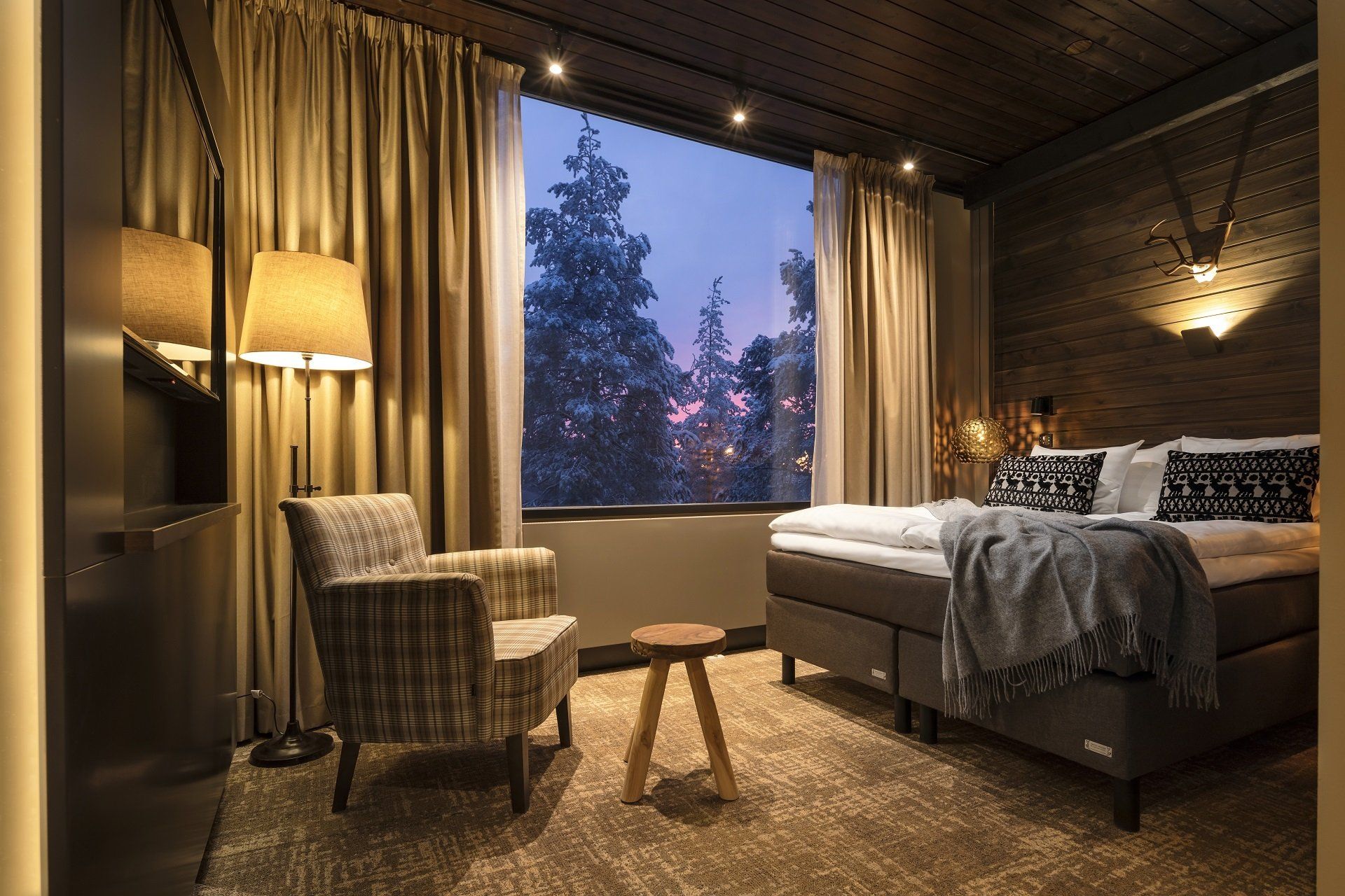Uw slaapkamer in het Lapland Hotel Sky Ounasvaara te Rovaniemi