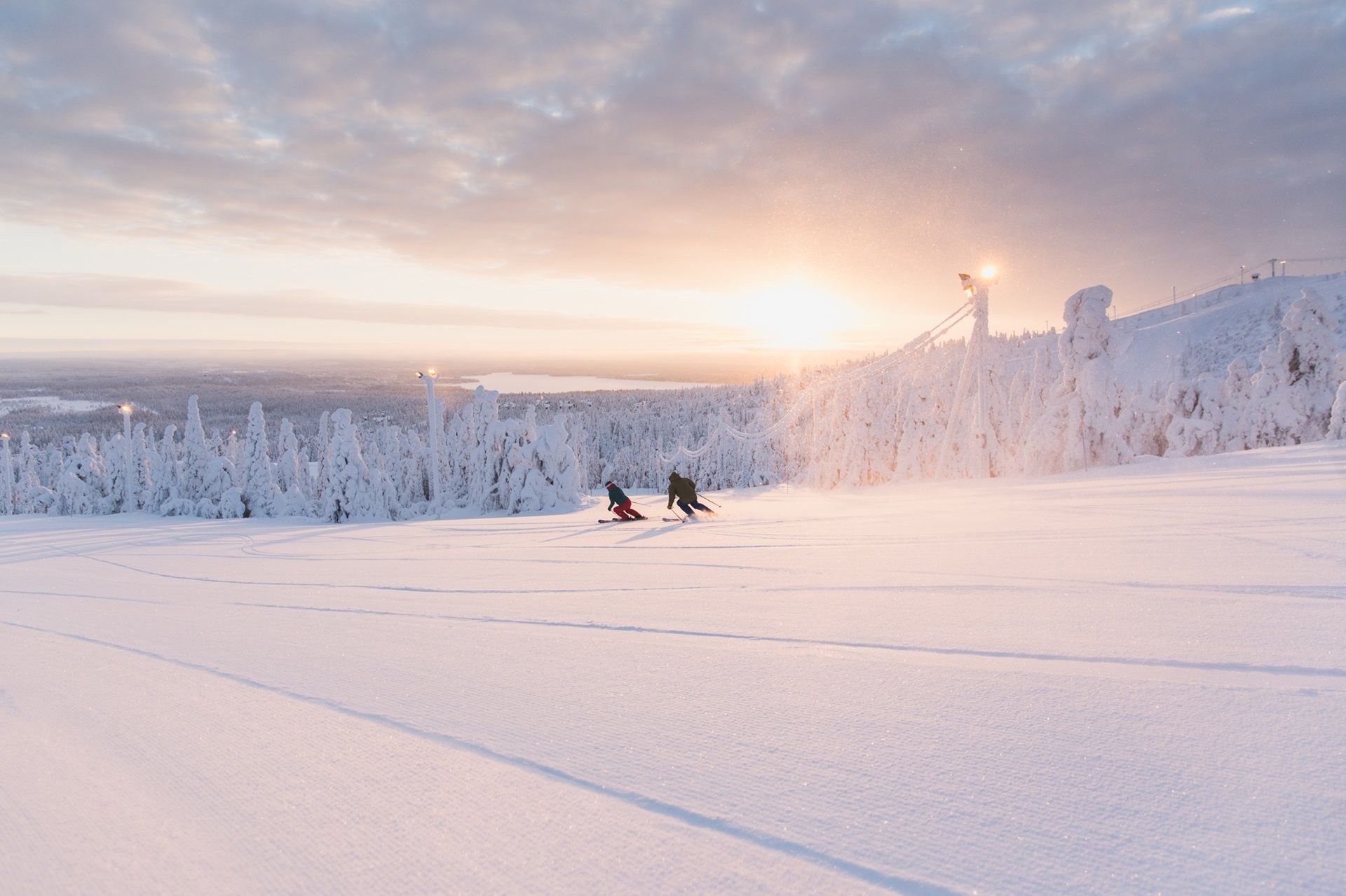 Skiën in Ruka, Lapland