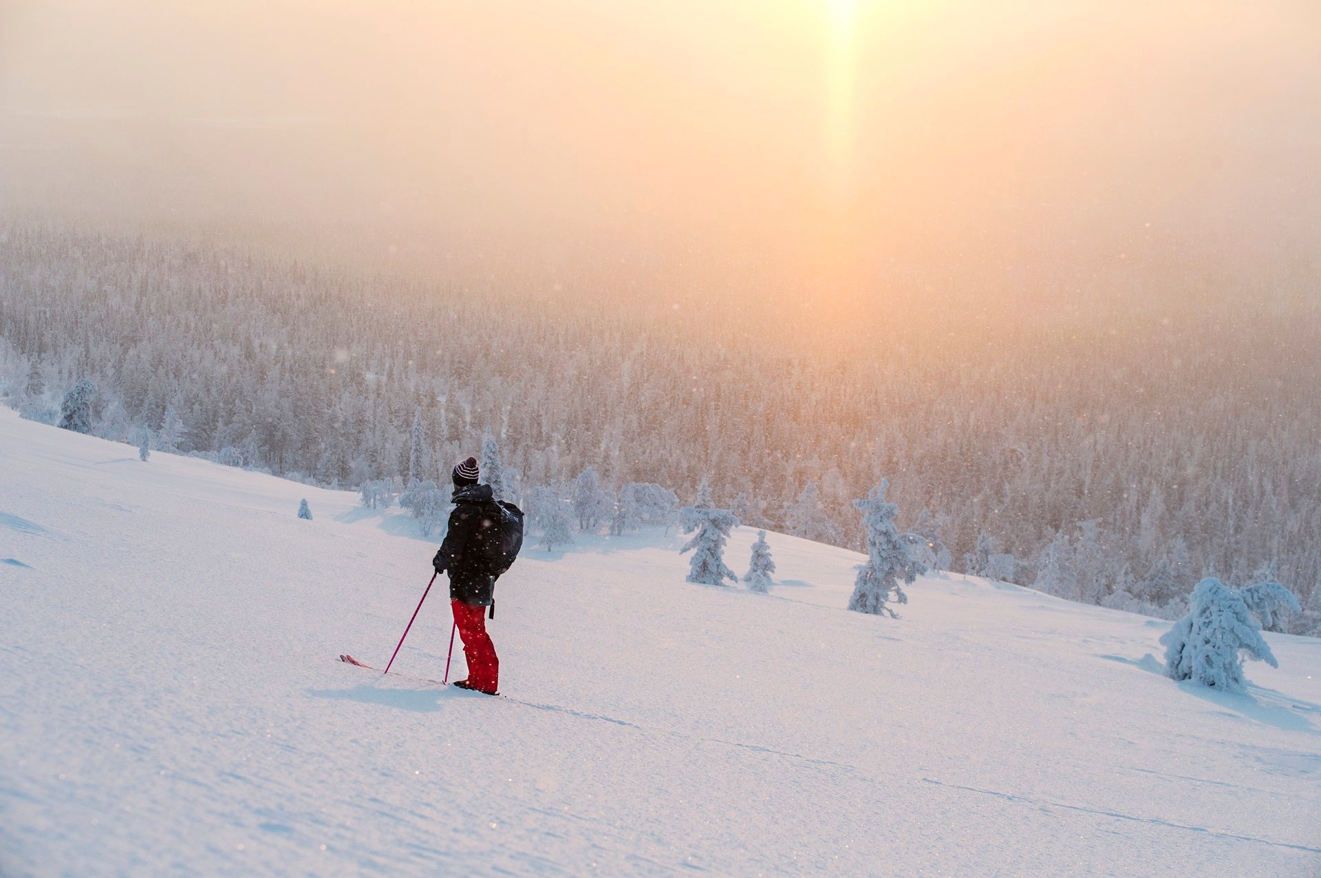 Skiën in Ylläs, Lapland