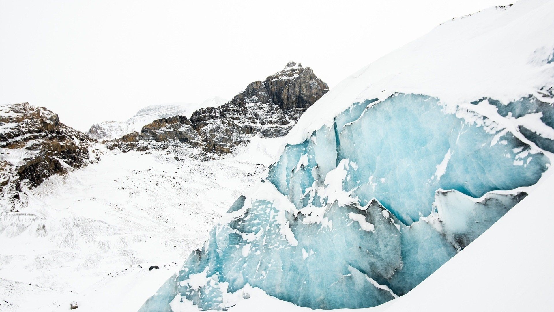 Gletsjer in de winter in IJsland