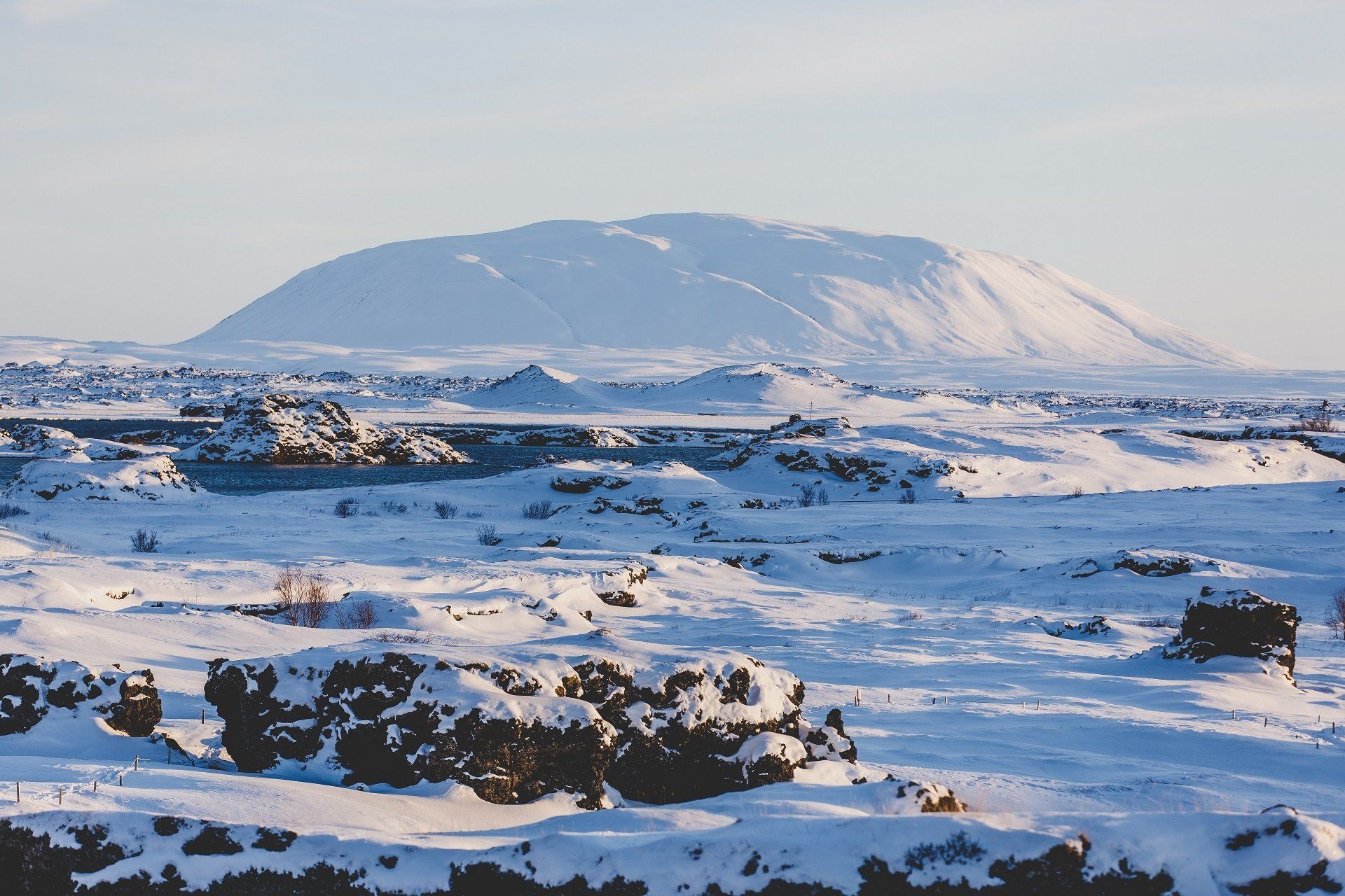 Fantastisch uitzicht op IJsland in de winter