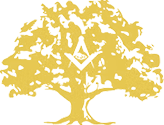 A tree with a masonic symbol on it.