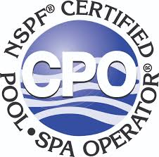 The logo for a certified pool and spa operator.