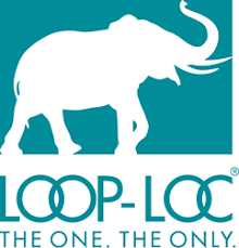 A logo for loop-loc with an elephant on it