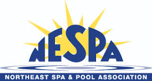 The logo for the northeast spa and pool association