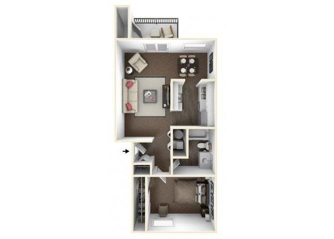 One Bedroom Floor Plan