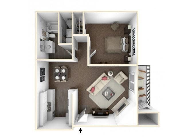 ONE BEDROOM FLOOR PLAN