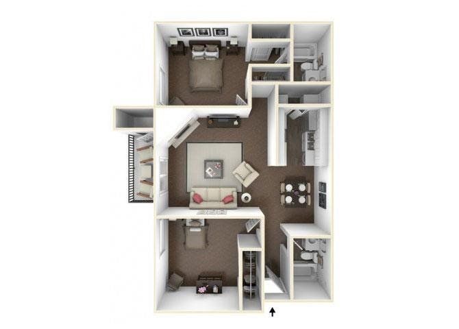 Two Bedroom Floorplan