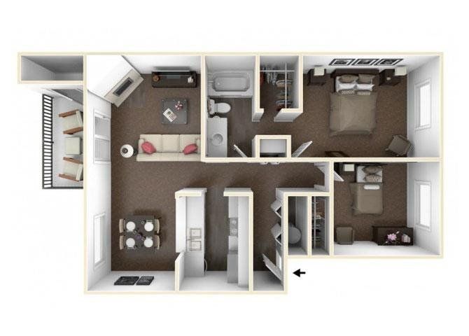 TWO BED FLOOR PLAN