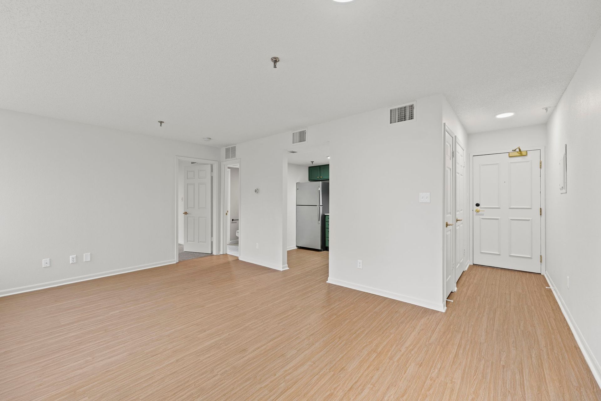 Newly renovated living room at The Majestic on the Plaza