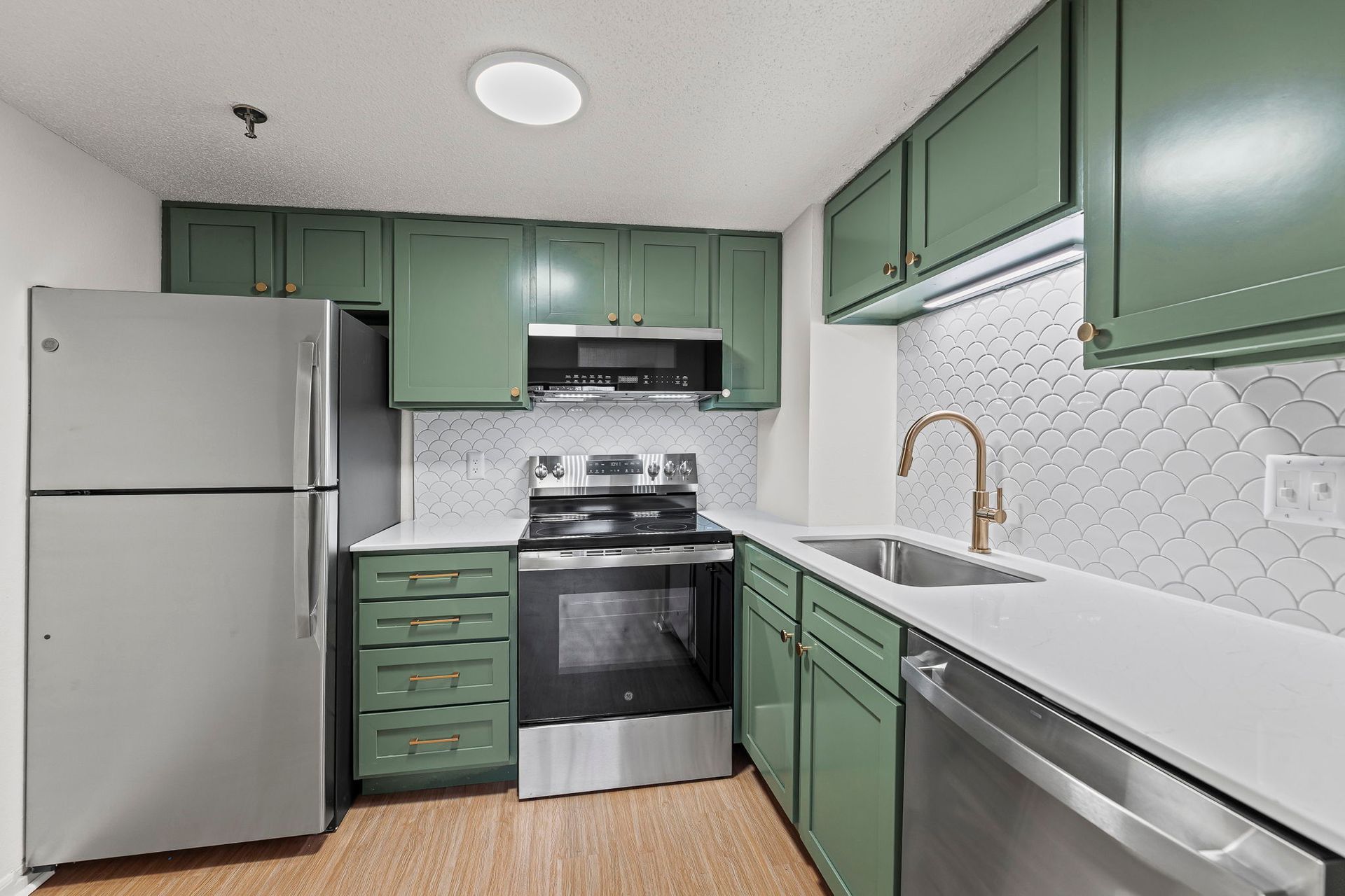 Newly renovated apartment bedroom in Kansas City