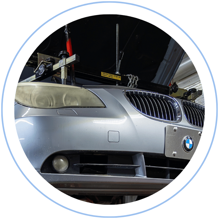 Coolant system service and flush in progress