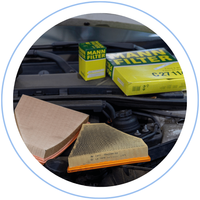 Engine air filters and cabin filters replacement service