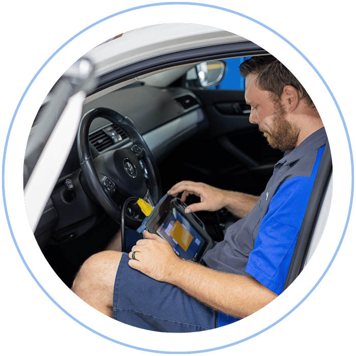 Starter system repair and electrical testing under vehicle