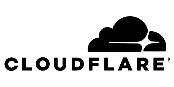 Cloudflare logo: black cloud with stylized