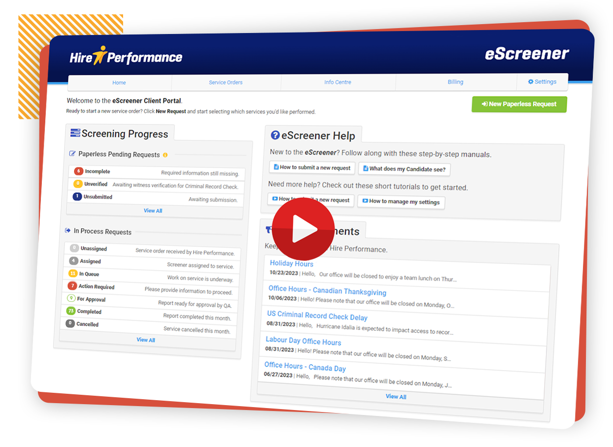 eScreener Background Check Software