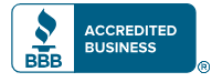 a blue and white sign that says accredited business on it . | Hilton, NY | K-9 Boarding Kennels