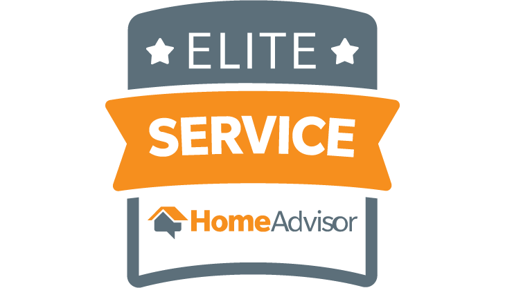 An elite service home advisor logo on a white background.