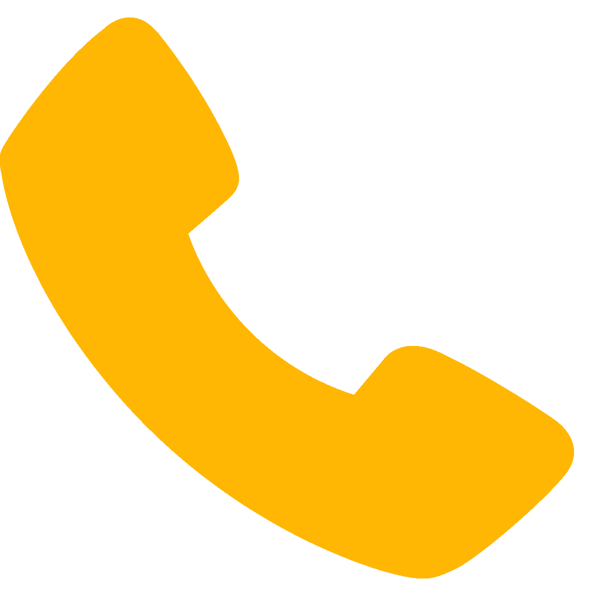 A yellow phone icon on a white background.